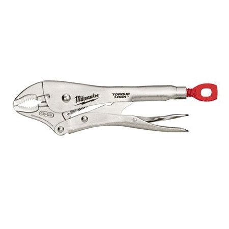 Milwaukee Tool Torque Lock Locking Plier, 10 in OAL, 2 in Jaw Opening, Red/Silver Handle, Comfort-Grip Handle 48-22-3420